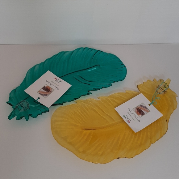 Vetri di Nennella Artistic Glass Leaf Plates, Trinket dish - Picture 4 of 16